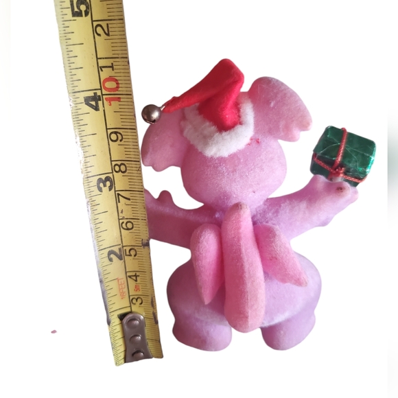 Rare Vintage flocked plastic Wuzzle Christmas ornament - Picture 2 of 2